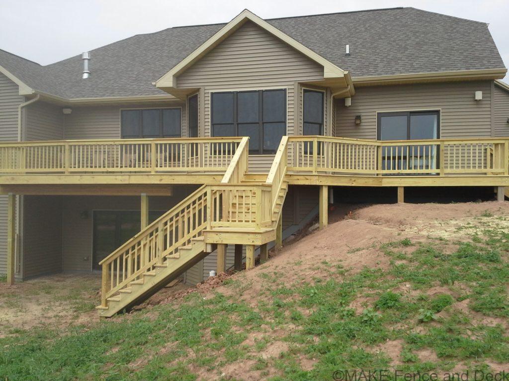 Green treated decking and railing