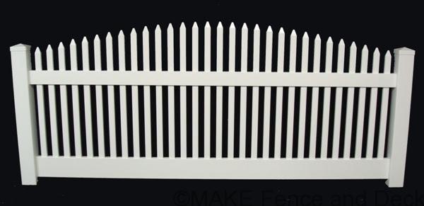 white vinyl picket fence Bloomer